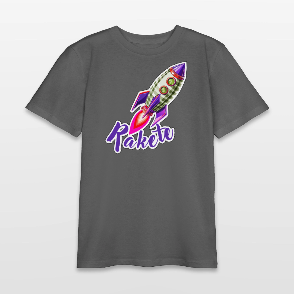 MNJS TEENS Bio T-Shirt mit RAKETE PRINT - Anthrazit