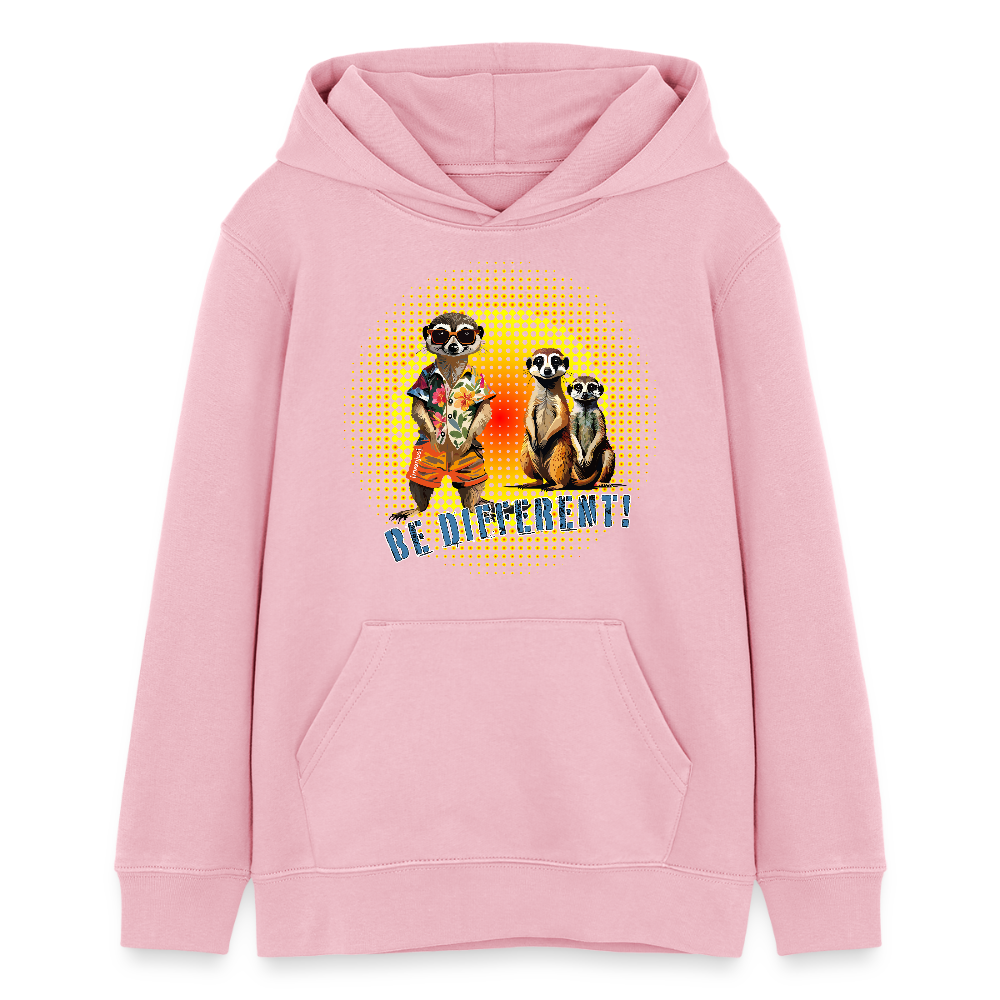 MNJS TEENS Bio-Hoodie mit BE DIFFERENT PRINT - Hellrosa