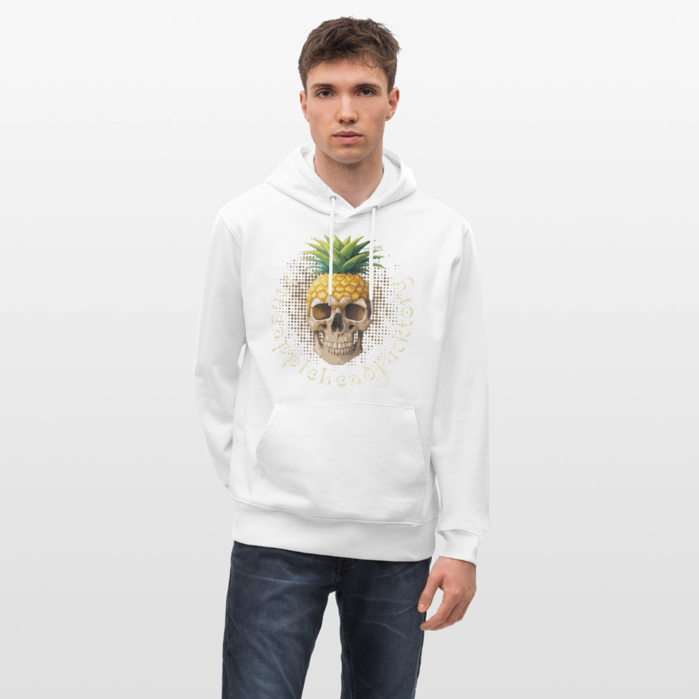 Unisex Hoodie mit PINEAPPLE SKULL PRINT - Weiß