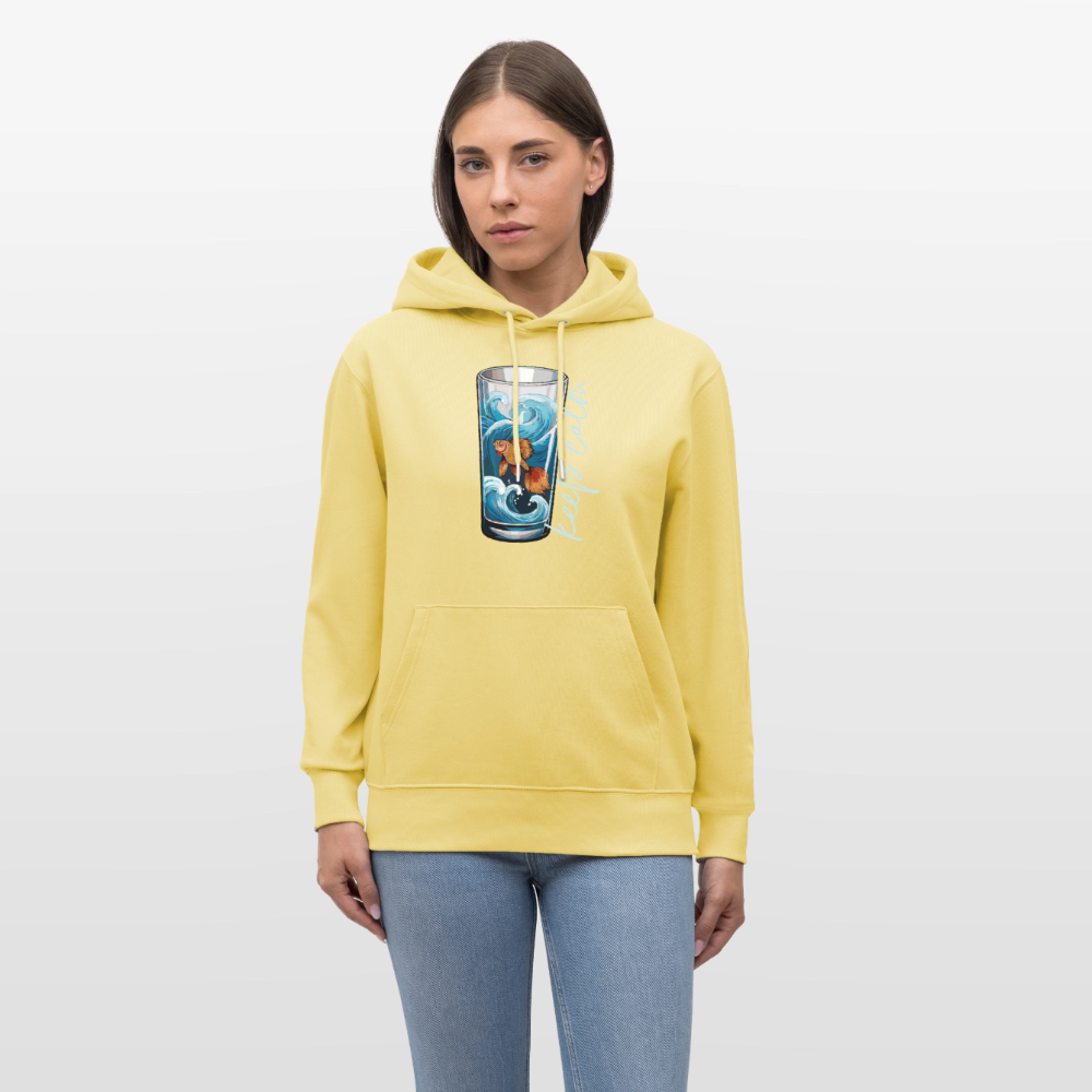 Unisex Bio-Hoodie mit KEEP CALM PRINT - Gelb Viva 