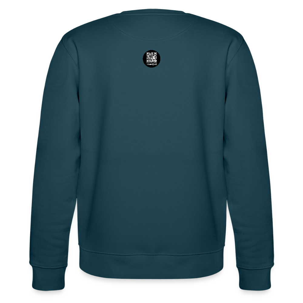 Unisex Bio-Sweatshirt mit SNOWSKULL FUCKTORY PRINT - Dunkles Petrol