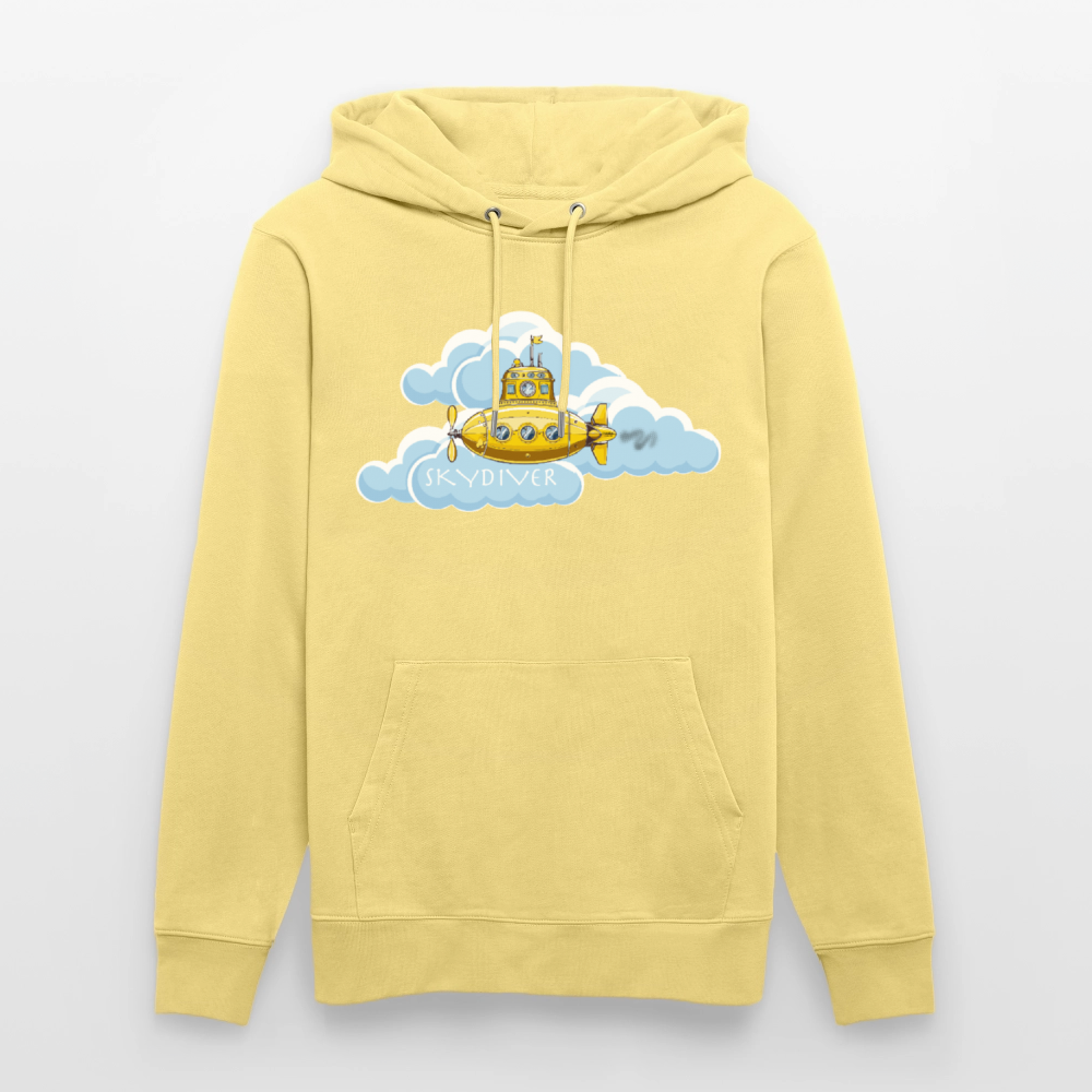 Unisex Bio-Hoodie mit SKYDIVER PRINT - Gelb Viva 