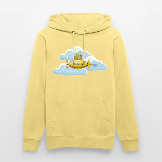 Unisex Bio-Hoodie mit SKYDIVER PRINT - Gelb Viva 