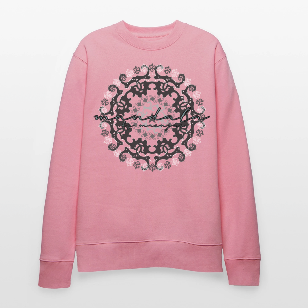Unisex Bio-Sweatshirt mit BLACK MANDALA PRINT - Lila Traum