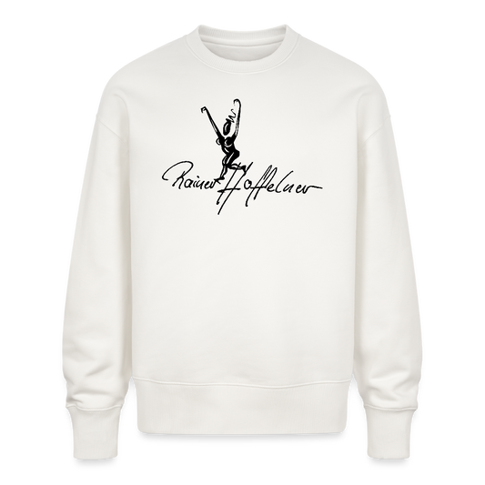 Unisex Oversize Bio Pullover mit TUSCHEWEIBCHEN PRINT - OFF WHITE