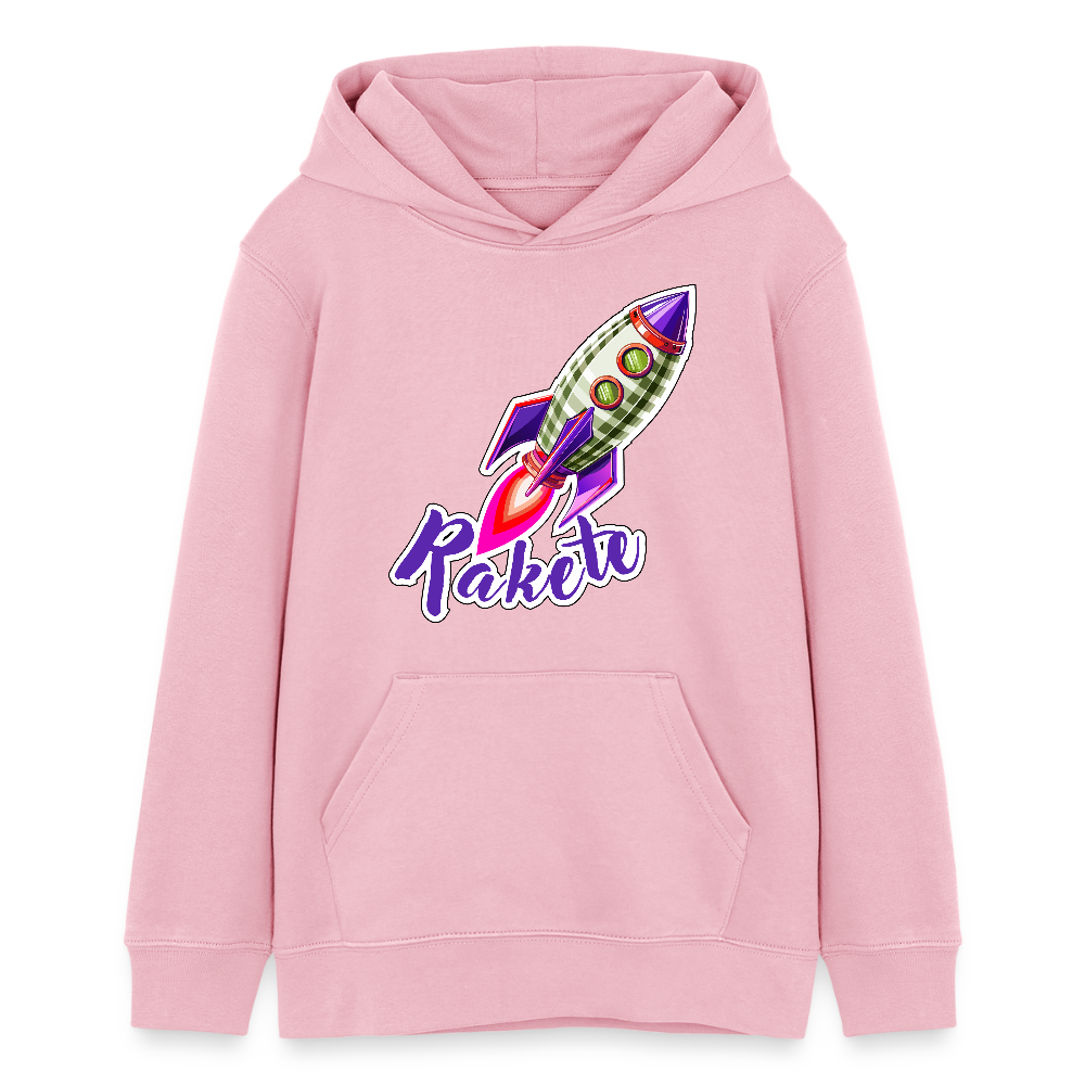 MNJS TEENS Bio-Hoodie mit RAKETE PRINT - Hellrosa