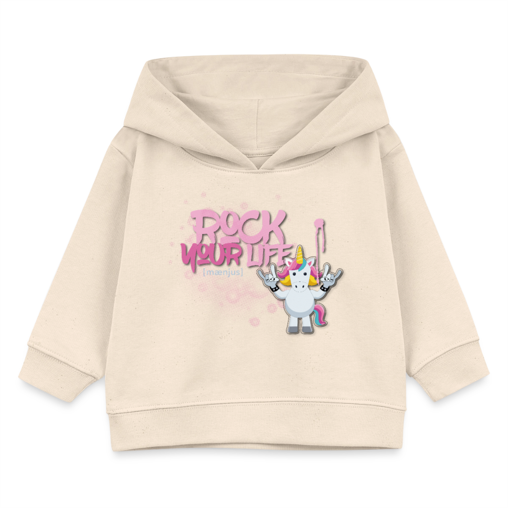 MNJS KIDS Bio Hoodie mit ROCK YOUR LIFE PRINT - Weißgrau