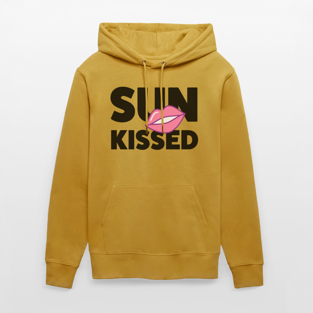 Unisex Hoodie mit SUN KISSED PRINT - Ocker