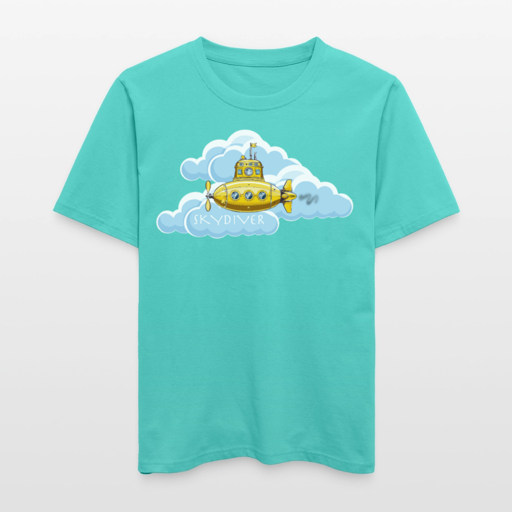 Unisex Bio-T-Shirt mit SKYDIVER PRINT - Poolblau