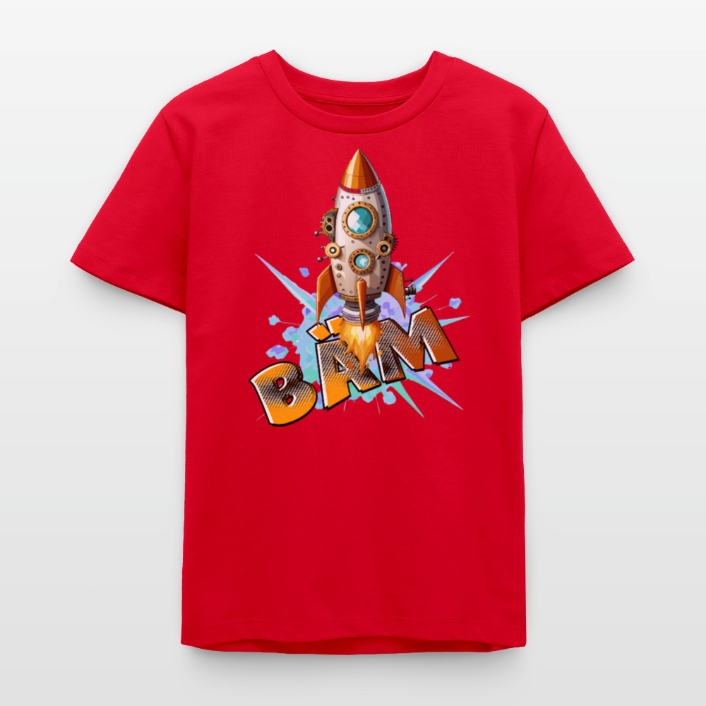 MNJS TEENS Bio T-Shirt mit BÄM PRINT - Rot