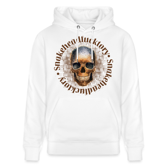 Unisex Hoodie mit SNAKEHEAD SKULL PRINT - Weiß