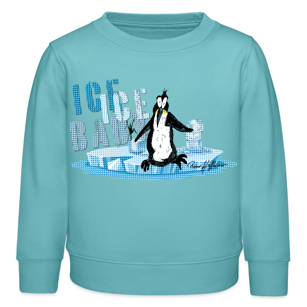 MNJS KIDS Mini Changer Bio Sweatshirt mit ICE ICE BABY PRINT - Pastelltürkis