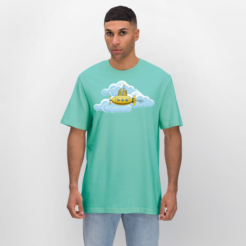 Unisex Bio-T-Shirt mit SKYDIVER PRINT - Poolblau