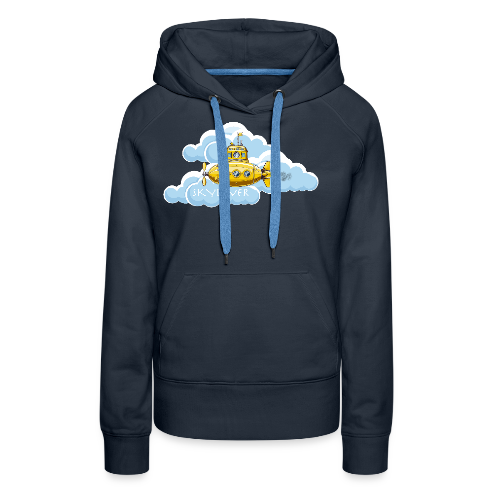 Frauen Premium Hoodie mit SKYDIVER PRINT - Navy
