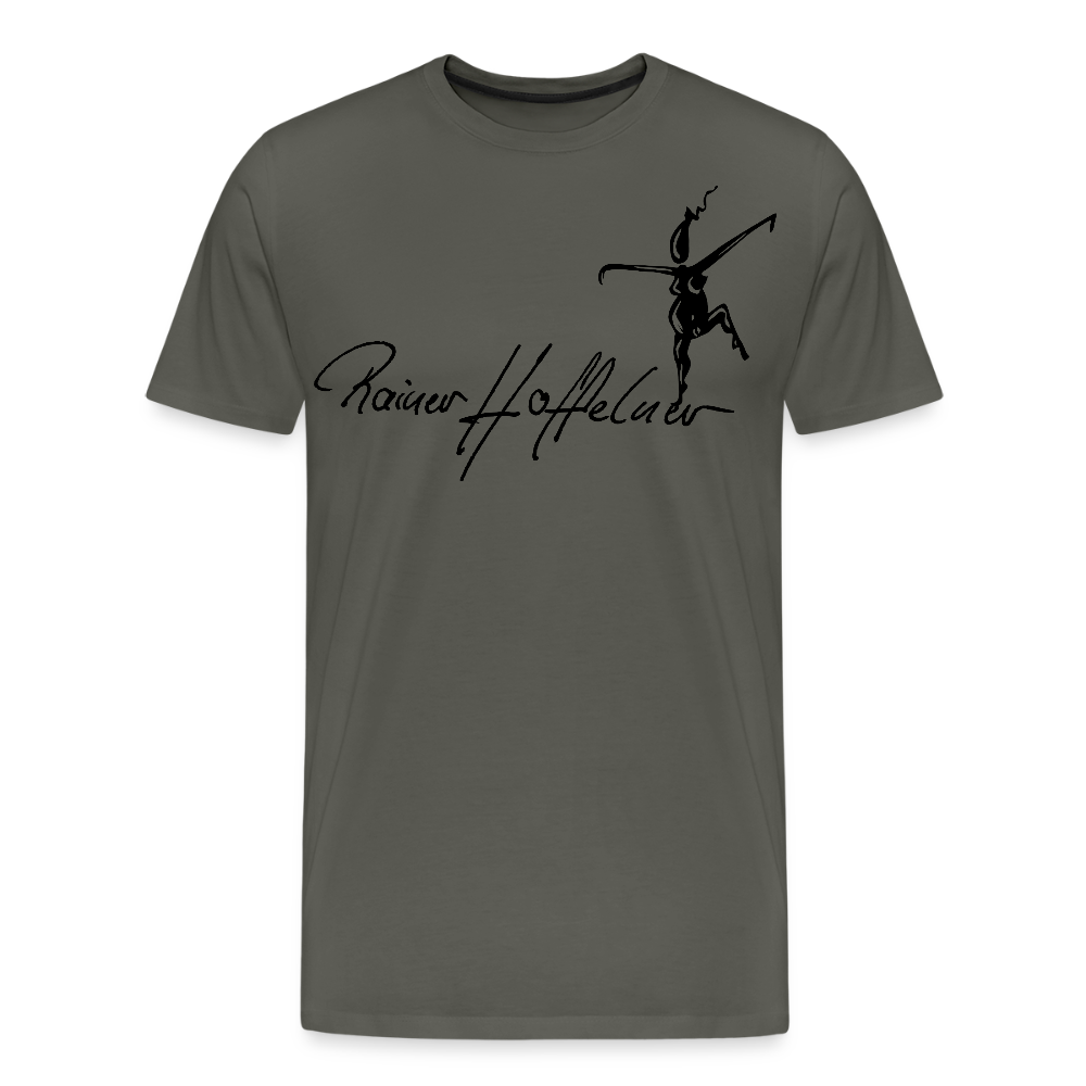 Männer Premium T-Shirt mit TUSCHEWEIBCHEN PRINT - Asphalt