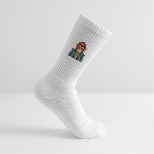 Tennissocken mit AFFE Print - Weiß