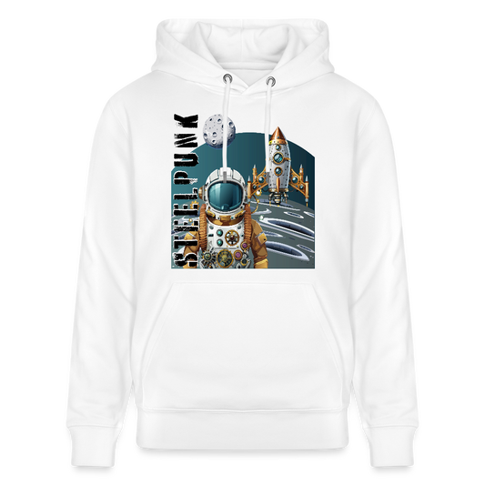 Unisex Hoodie mit STEELPUNK PRINT - Weiß
