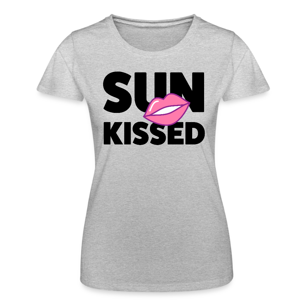 Frauen-T-Shirt mit SUN KISSED PRINT - Grau meliert