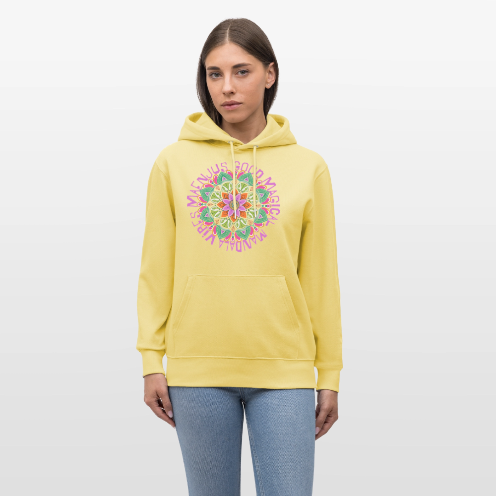 Unisex Bio-Hoodie mit MANDALA VIBES PRINT - Gelb Viva 