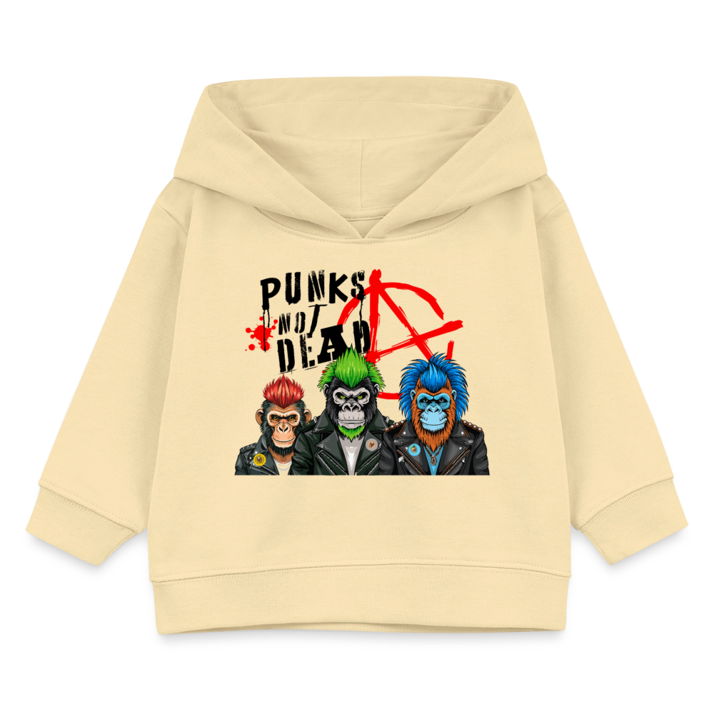 MNJS KIDS Bio Hoodie mit PUNKS NOT DEAD PRINT - Creme