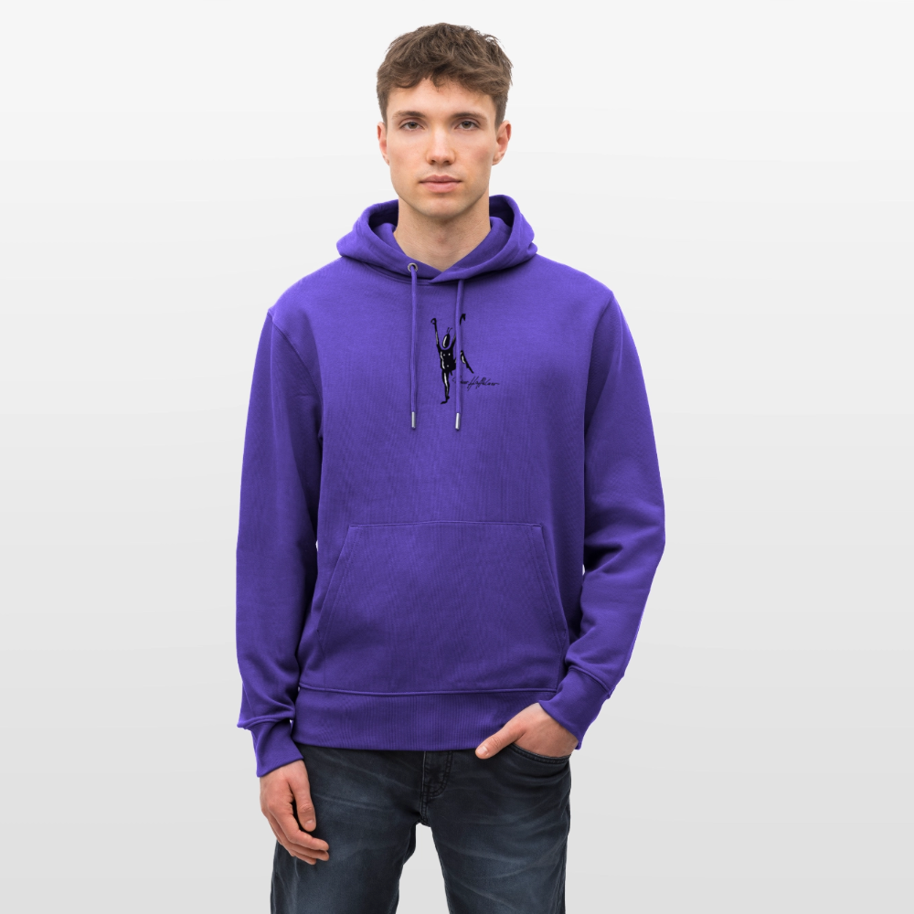 Unisex Bio-Hoodie mit TUSCHEMÄNNCHEN PRINT - Purple Love 
