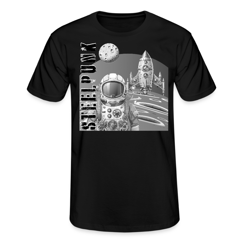 Männer T-Shirt mit STEELPUNK PRINT - Schwarz