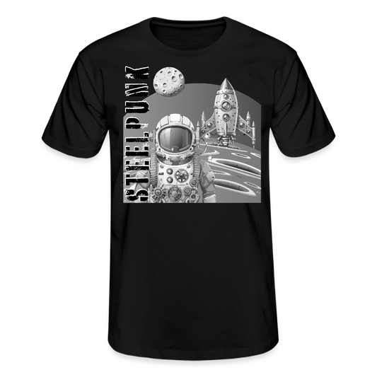 Männer T-Shirt mit STEELPUNK PRINT - Schwarz