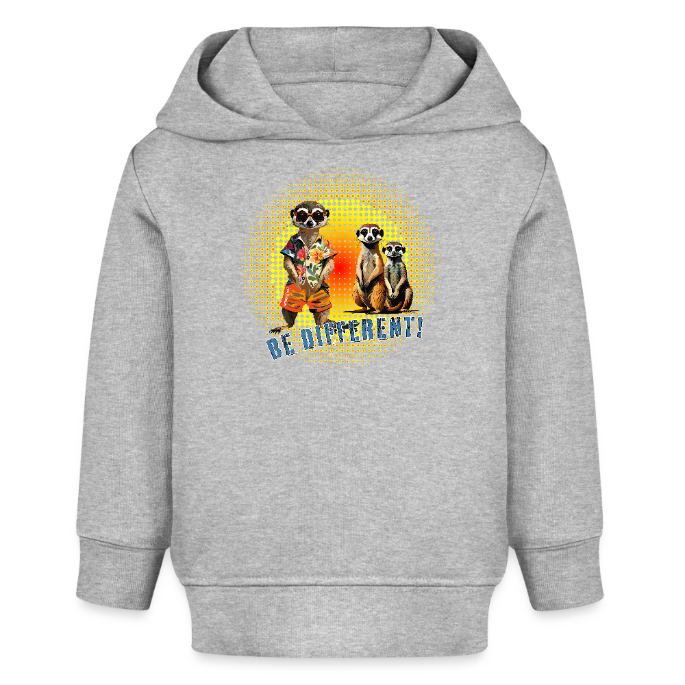 MNJS KIDS Bio Hoodie mit BE DIFFERENT PRINT - Grau meliert