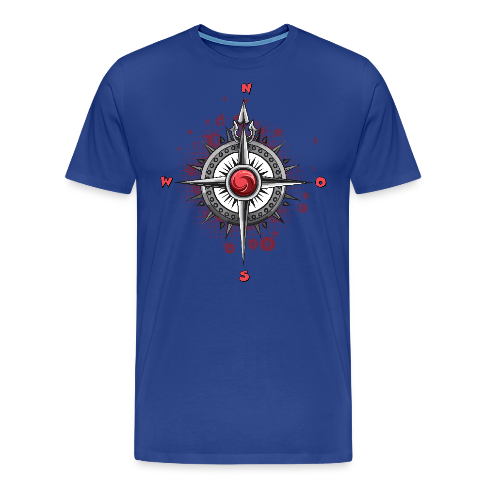Männer Premium T-Shirt mit WINDROSE PRINT - Königsblau