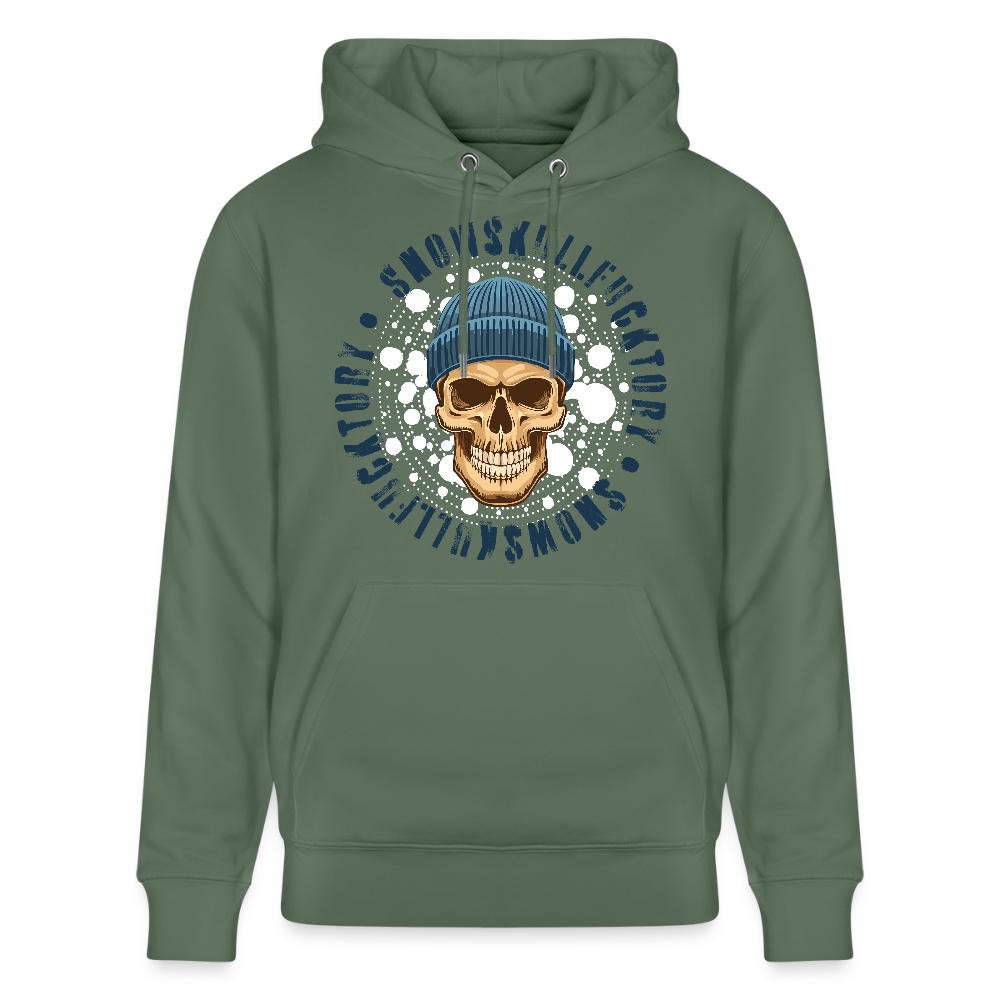 Unisex Hoodie mit SNOWSKULL PRINT - Tanngrün