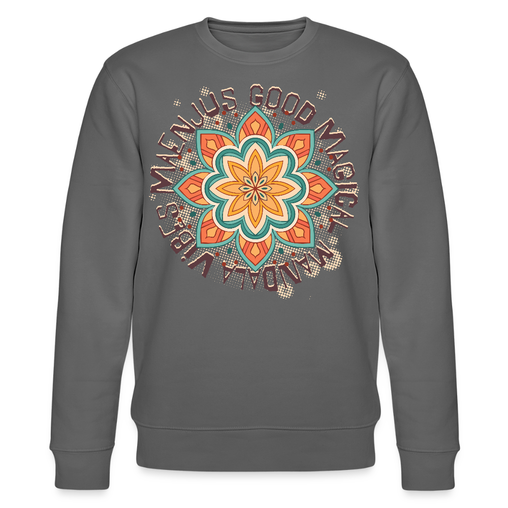 Unisex Bio-Sweatshirt mit MANDALA VIBES PRINT - Anthrazit