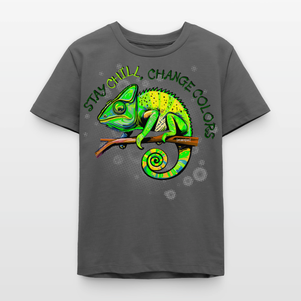 MNJS TEENS Bio T-Shirt mit CAMAELEON PRINT - Anthrazit