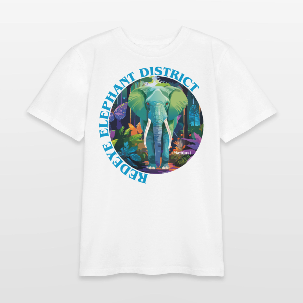 MNJS TEENS Bio T-Shirt mit REDEYE ELEPHANT DISTRICT PRINT - Weiß