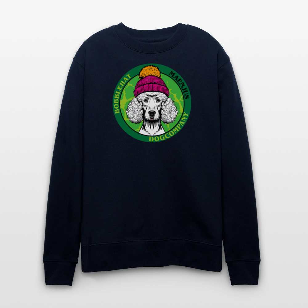 Unisex Bio-Sweatshirt mit BOBBLEHAT DOGCOMPANY PRINT - Navy