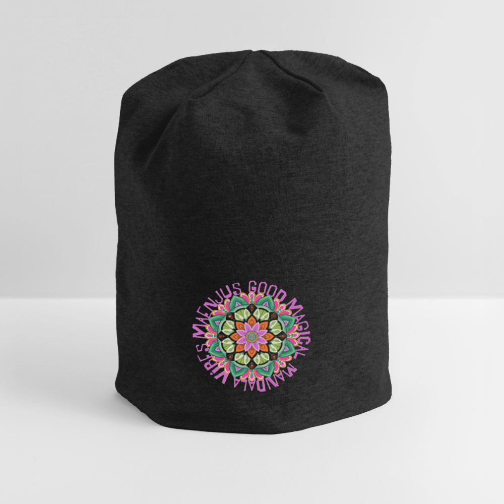 Jersey-Beanie Maenjus Mandala Vibes Motiv V - Schwarz