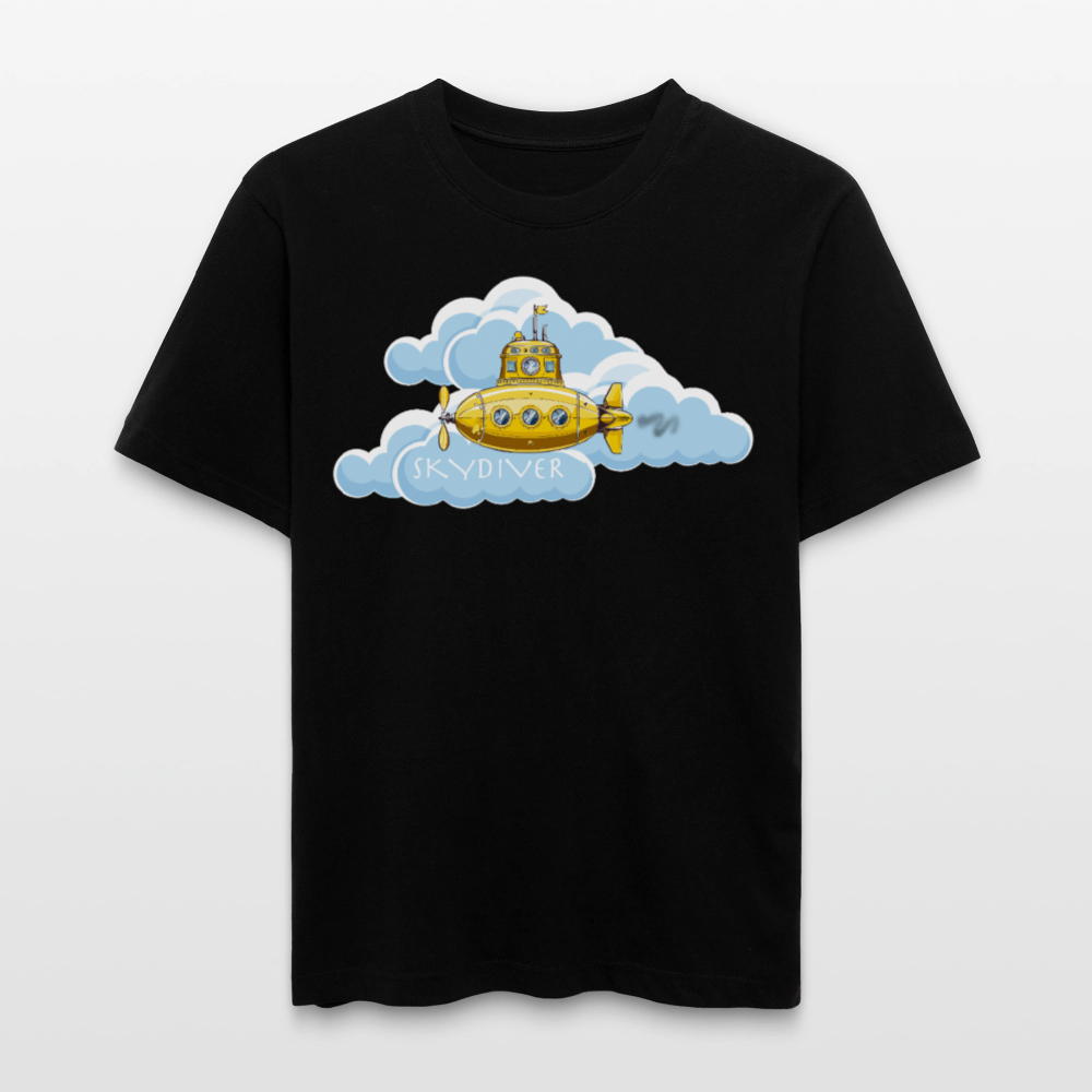 Unisex Bio-T-Shirt mit SKYDIVER PRINT - Schwarz