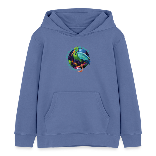 MNJS KIDS Bio-Hoodie mit WELCOME TO THE JUNGLE PRINT - Blau
