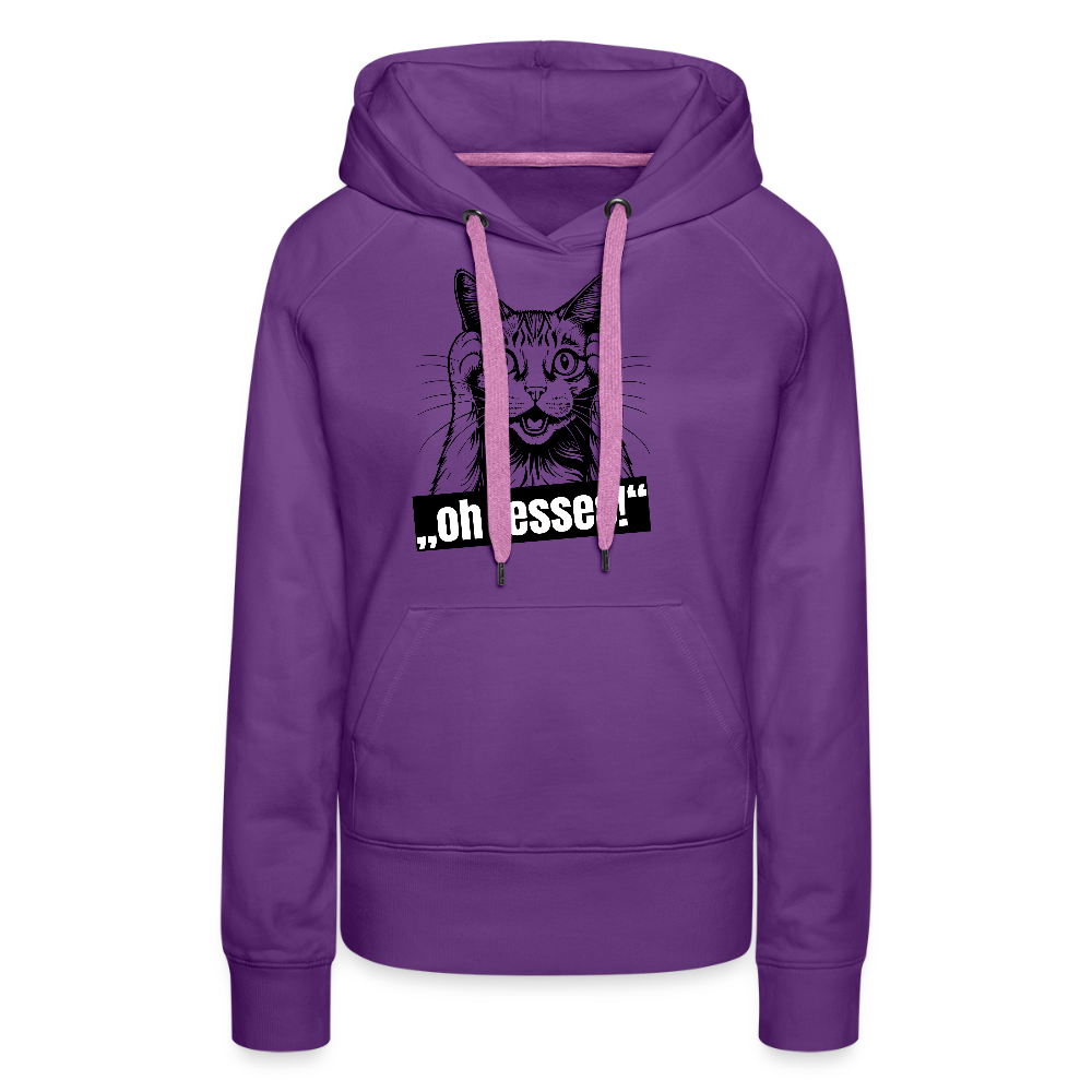 Frauen Premium Hoodie mit OH JESSES PRINT - Purple