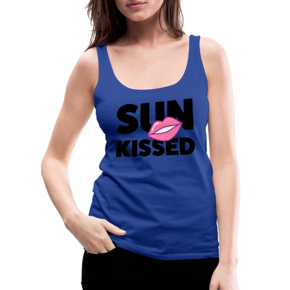 Frauen Premium Tank Top mit SUN KISSED PRINT - Königsblau