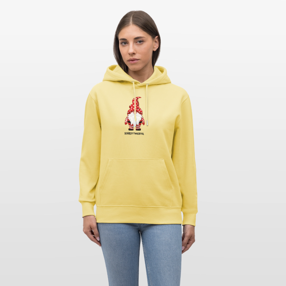 Unisex Bio-Hoodie mit SCHROTTWICHTEL PRINT - Gelb Viva 