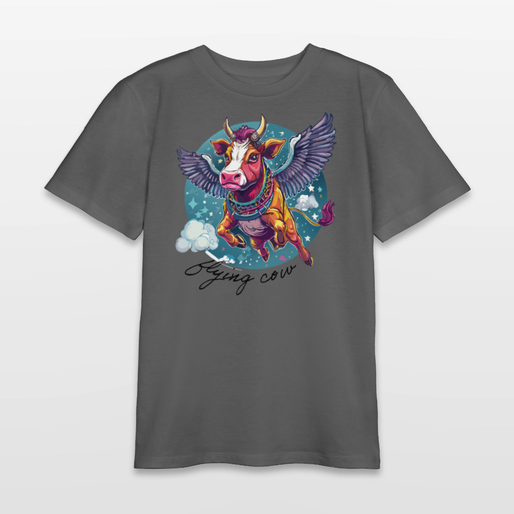 MNJS TEENS Bio T-Shirt mit FLYING COW PRINT - Anthrazit
