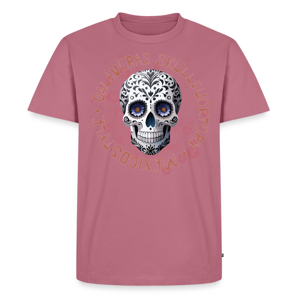 Männer Premium T-Shirt mit CALAVERAS SKULL PRINT - Mauve