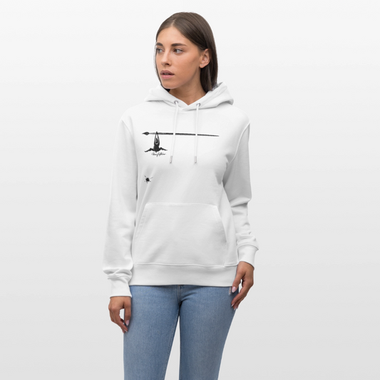 Unisex Hoodie mit TUSCHEMÄNNCHEN PRINT - Weiß