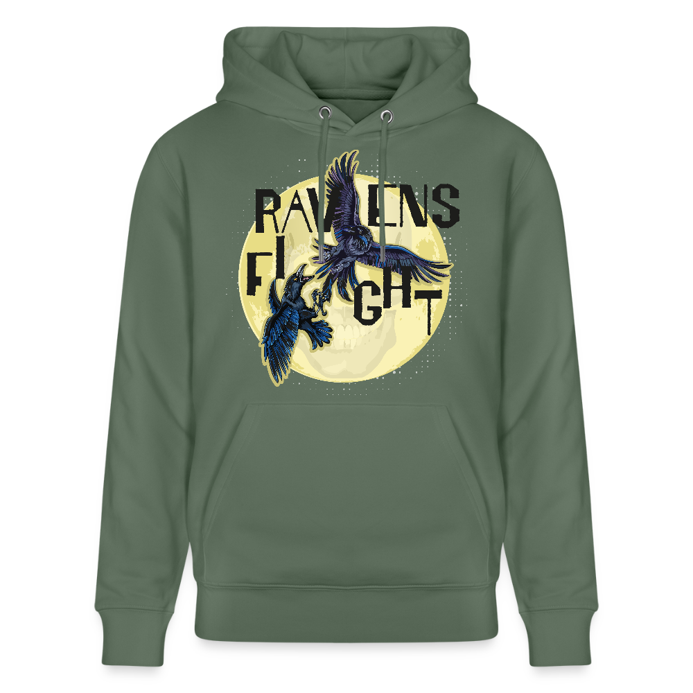 Unisex Hoodie mit RAVENS FIGHT PRINT - Tanngrün