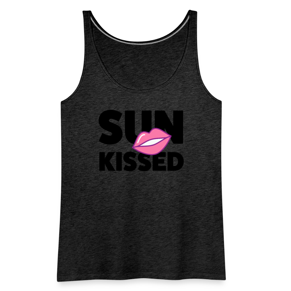 Frauen Premium Tank Top mit SUN KISSED PRINT - Anthrazit