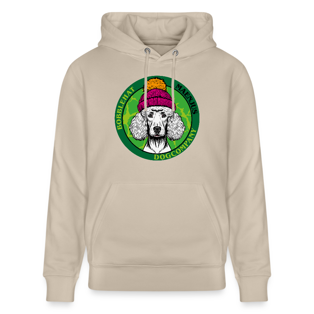 SUnisex Bio-Hoodie mit BOBBLEHAT DOGCOMPANY PRINT - Beige