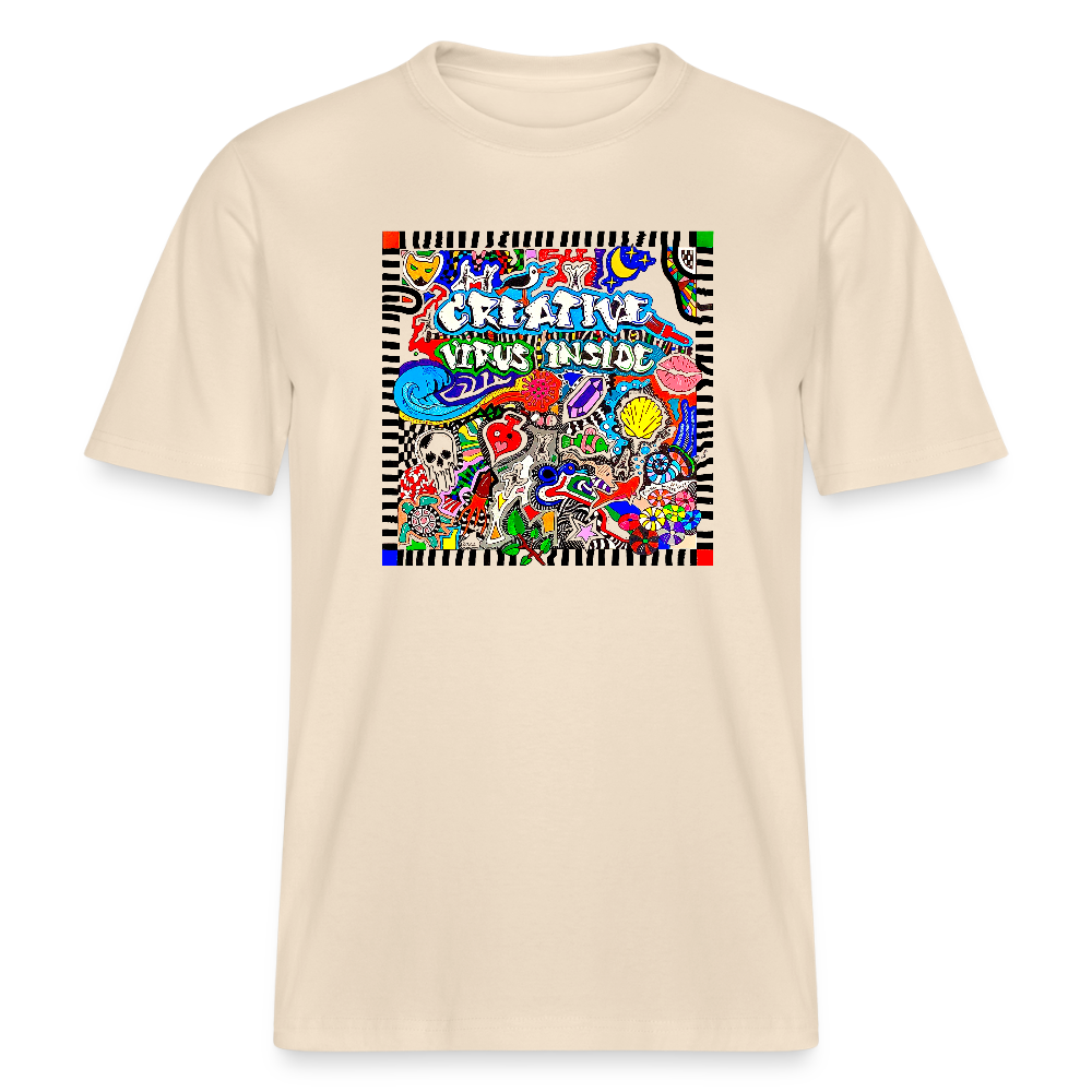 Unisex Bio-T-Shirt mit CREATIVE VIRUS INSIDE PRINT - Weißgrau