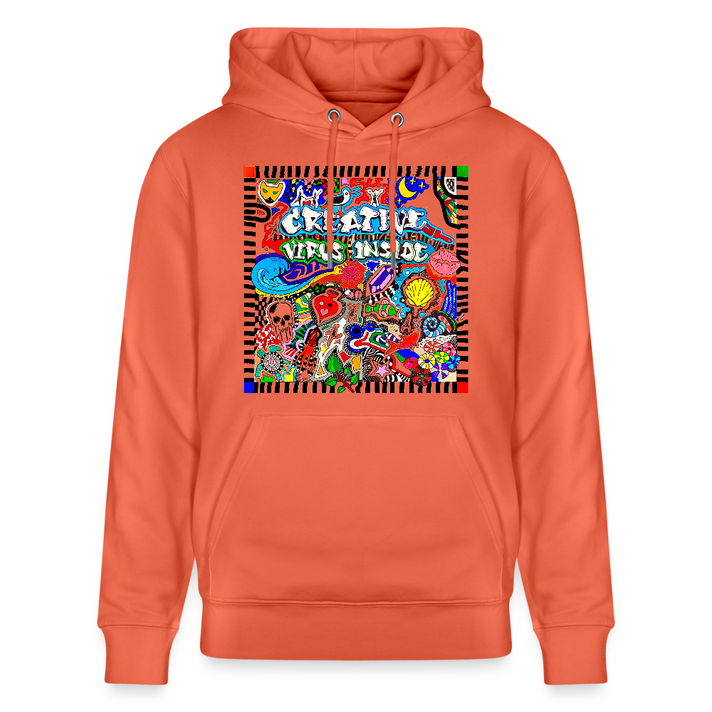 Unisex Bio-Hoodie mit CREATIVE VIRUS INSIDE PRINT - Hellrot