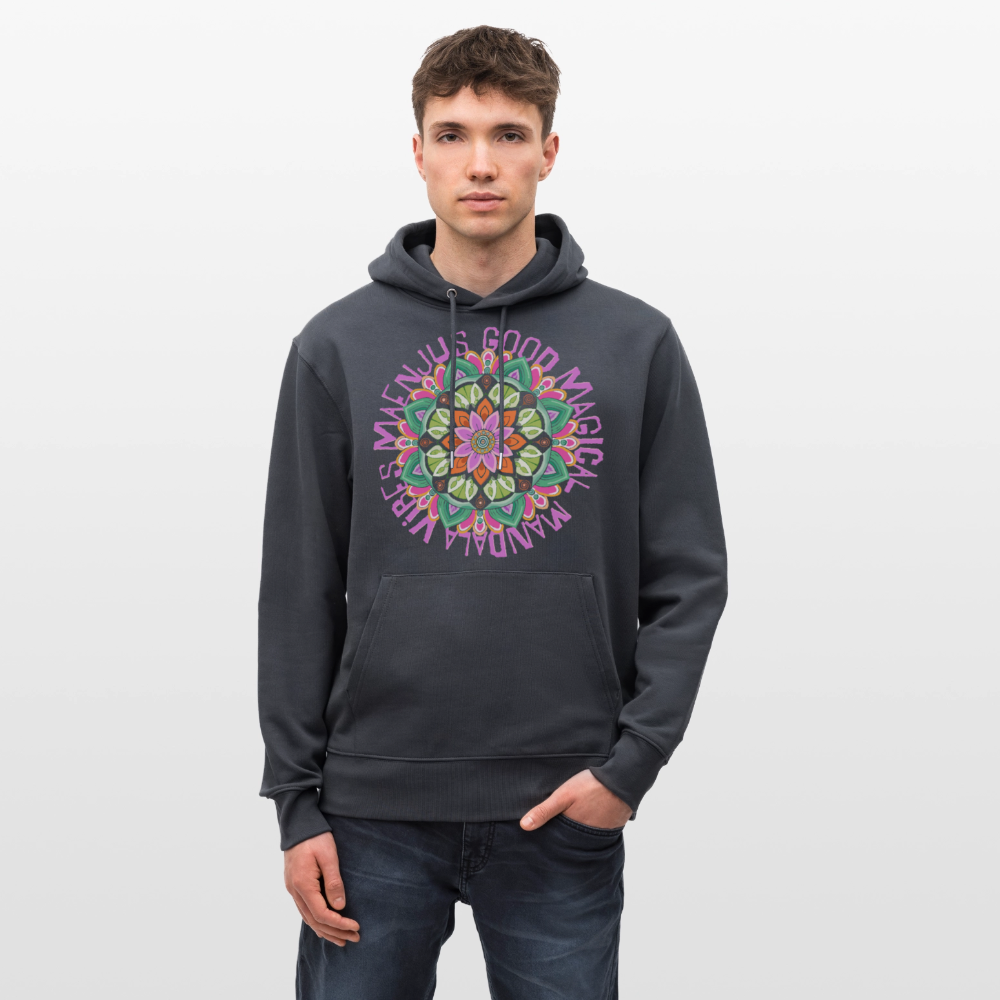 Unisex Bio-Hoodie mit MANDALA VIBES PRINT - Indigoblau