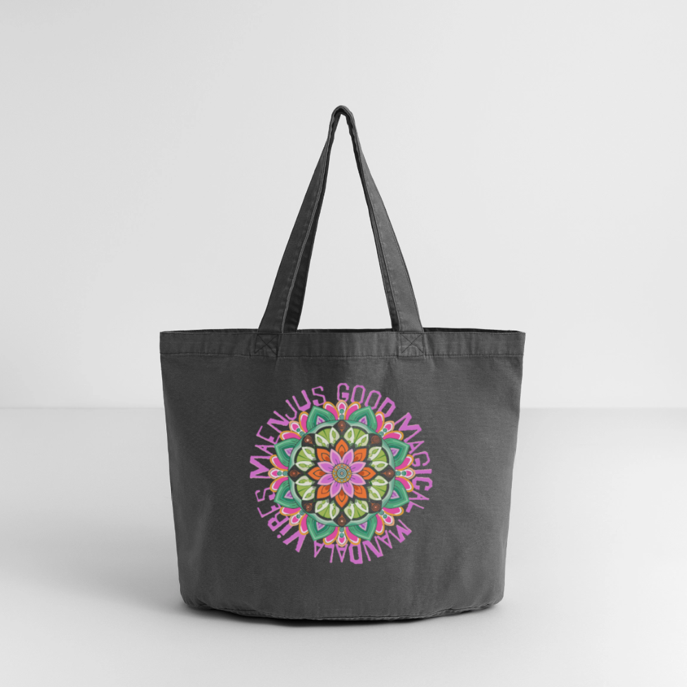 Vintage-Washed Shopper - Vintage Schwarz